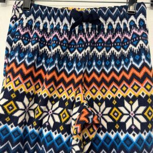 Fleece Pajama Pants White Fair Isle Lounge Girls Pants Old Navy Size 8